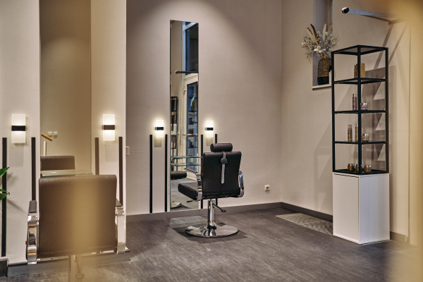 Bedienplatz eines Friseursalons